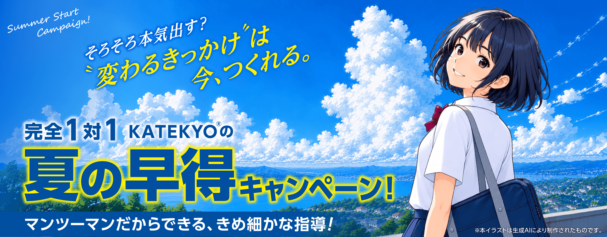 新学期、最高のスタートをここから！　KATEKYOの夏期講習 お問い合わせ・お申し込み受付中！　詳しくはリンク先へ
